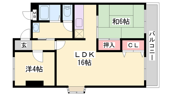 明石駅 徒歩4分 5階の物件間取画像